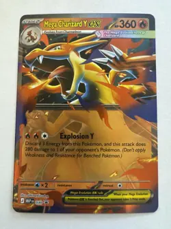 Pokemon Mega Charizard Y ex 030 Mega Evolution Holo Black Star Promo Near Mint - Image 1