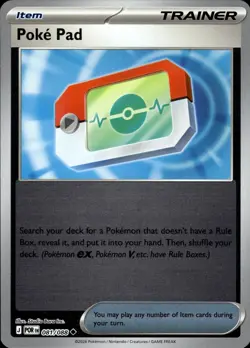 POKE PAD 081/088 UNCOMMON PERFECT ORDER POKEMON REVERSE HOLO NM - Image 1