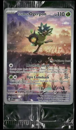 Teal Mask Ogerpon - (Pokemon Center Exclusive) Holo Promo SV:SVP 123 NM - Sealed - Image 1