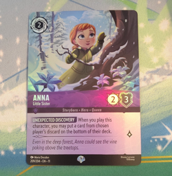 Ravensburger Disney Lorcana Anna - Little Sister 209/204 Enchanted Foil EN 2/3 - Image 1