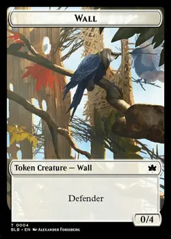 Wall Token, Bloomburrow, Lightly Played x 1 MTG - Image 1