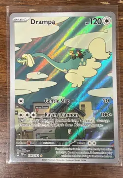 Pokemon TCG Drampa Illustration Rare 184/162 SV05 Temporal Forces Holo - Image 1