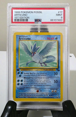 Fossil Articuno 17/62 Regular 1999 NON HOLO FIRST EDITION! PSA 9 - MINT - Image 1