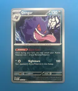 Gengar 057/091 Sv: Paldean Fates Reverse Holo LP+ Pokemon TCG Card - Image 1