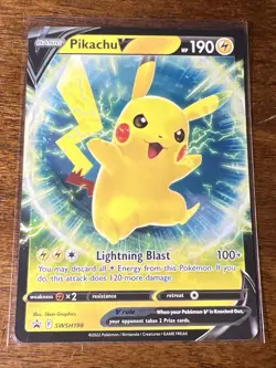 Pikachu V SWSH198 SWSH: Sword & Shield Promo Cards Holo - Image 1