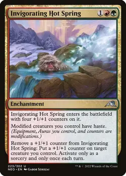 NM Foil Invigorating Hot Spring, Kamigawa Neon Dynasty, Magic the Gathering, 223 - Image 1
