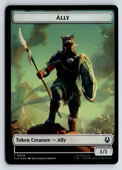 Clue // Ally (0005) FOIL Double-Sided Token MTG Magic the Gathering Avatar NM - Image 1