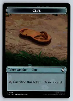 Clue // Ally (0005) FOIL Double-Sided Token MTG Magic the Gathering Avatar NM - Image 2