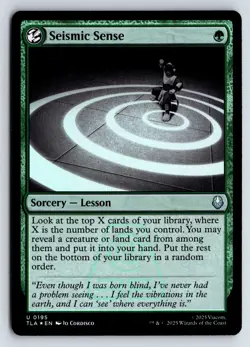 Seismic Sense FOIL MTG Magic the Gathering U Avatar: The Last Airbender 195 NM - Image 1