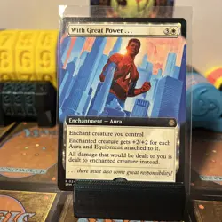 With Great Power... (Extended Art) Marvel's Spider-Man Regular Rare MTG - Image 1