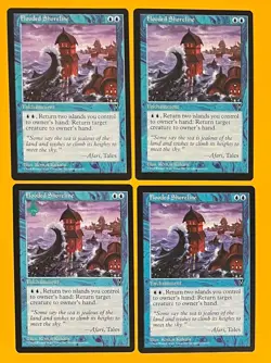 MTG FLOODED SHORELINE (x 4) Visions (OldManMTG 005-641) - Image 1
