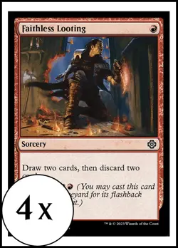 MTG - 4 x Faithless Looting - Playset of 4 - Lost Caverns of Ixalan - Image 1