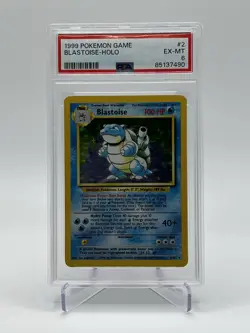 Blastoise #2/102 Holo Rare 1999 Pokemon Base Set PSA 6 - Image 1