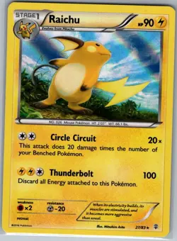 Raichu 43/146 Holo XY Base Set - Pokemon Card - NM - Image 1