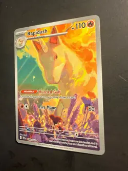 2025 Pokemon RAPIDASH DESTINED RIVALS 189 /182 ILLUSTRATION RARE holo full art - Image 3