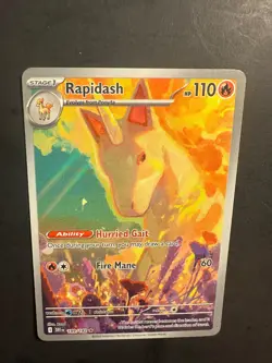 2025 Pokemon RAPIDASH DESTINED RIVALS 189 /182 ILLUSTRATION RARE holo full art - Image 5