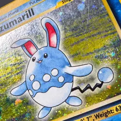 HP+ Unlimited Holo Azumarill 2/111 Holo Rare Neo Genesis Pokemon Ken Sugimori - Image 5