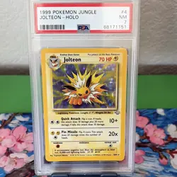 Jolteon 4/64 Jungle Holo Rare 1999 Unlimited EN PSA 7 Cert 68171151 - Image 1