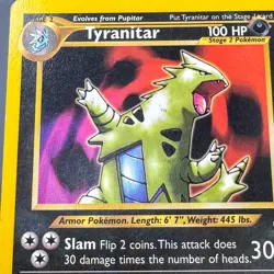 LP Unlimited Tyranitar 31/75 Neo Discovery Pokemon 2001 Hironobu Yoshida - Image 3