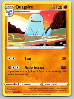 Quagsire 084/185 Rare Vivid Voltage Pokemon Near Mint - Image 1