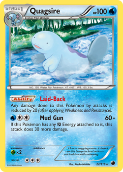QUAGSIRE 22/116 RARE PLASMA FREEZE POKEMON HEAVILY PLAYED - Image 1