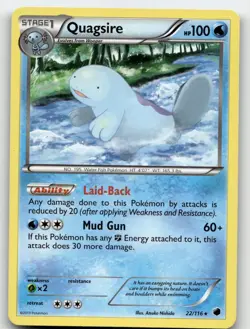 QUAGSIRE 22/116 RARE PLASMA FREEZE POKEMON HEAVILY PLAYED - Image 2