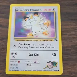 Wizards of the Coast Pokemon TCG Giovanni's Meowth 74/132 Gym Common Unlimited - Image 1