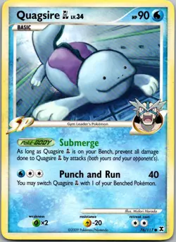 Quagsire GL 76/111 Common Rising Rivals Pokemon Near Mint - Image 1