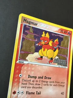 Pokemon TCG Magmar 44/109 EX Team Rocket Returns Reverse Holo Stamped LP - Image 2