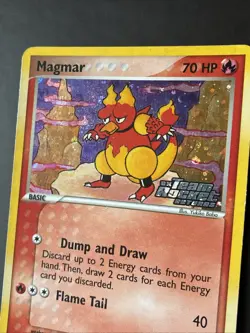 Pokemon TCG Magmar 44/109 EX Team Rocket Returns Reverse Holo Stamped LP - Image 4