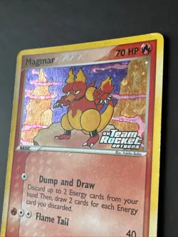 Pokemon TCG Magmar 44/109 EX Team Rocket Returns Reverse Holo Stamped LP - Image 5
