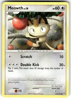 Meowth 114/147 Common Supreme Victors Pokemon LP - Image 1