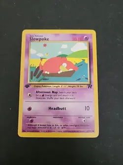 LP Slowpoke 67/82 Pokemon Team Rocket 1st Edition WOTC - Image 1