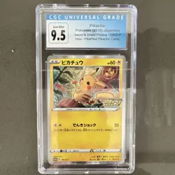 Pokemon TCG CGC 9.5 Pikachu 124/S-P Sword & Shield Promo 2020 JP Holo - Image 1