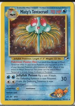 Misty's Tentacruel - 2000 Pokemon 10/132 Holo (never played) - Image 1