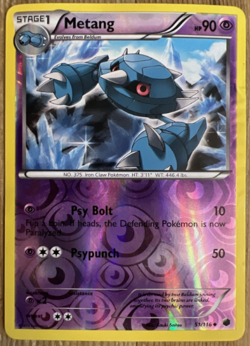 Pokemon - Metang - 51/116 - Reverse Holo.- Plasma Freeze - NM/M - Image 1