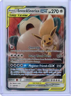 Pokemon TCG: Eevee & Snorlax GX - 120/181 SM9 Ultra Rare SM - Team Up MP - Image 1