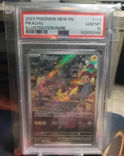 PIKACHU #173/165 2023 Pokemon 151 SV Scarlet Violet Illustration Rare PSA 10 - Image 1