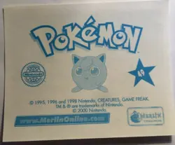 STICKERS POKEMON NEUF N°49 PIERRE ET SACHA MERLIN SERIE 2 DE 2000 - Image 2