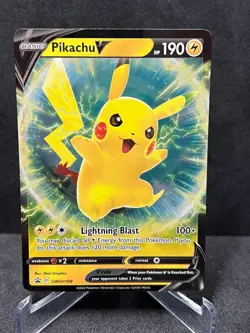 Pikachu V SWSH198 Holo Promo Sword & Shield Promo Pokemon Near Mint - Image 1