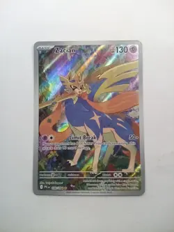 2025 Pokemon Phantasmal Flames PFL EN Zacian Full Art Illustration Rare #100/094 - Image 4