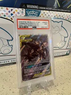 Pokemon Umbreon & Darkrai GX Tag Team Sun and Moon Black Star Promo SM241 PSA 9 - Image 2