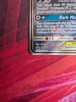 Pokemon Umbreon & Darkrai Tag Team GX SM241 Black Star Promo Card - Image 3