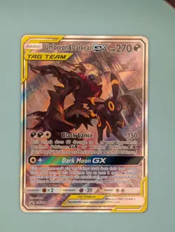 Pokemon TCG Umbreon & Darkrai GX SM241 Tag Team Black Star Promo Card- NM - Image 1