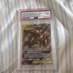 Pokemon Umbreon & Darkrai GX SM241 TAG TEAM Holo Promo SM Black Star PSA 9 2020 - Image 1