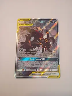 Pokemon TCG Umbreon & Darkrai GX Black Star Promo Tag Team Full Art Holo SM241 - Image 1