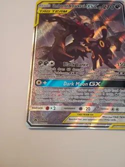 Pokemon TCG Umbreon & Darkrai GX Black Star Promo Tag Team Full Art Holo SM241 - Image 3