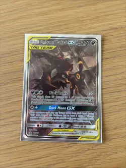 Pokemon TCG Umbreon Darkrai Tag Team GX Black Star Promo Card SM241. In sleeve - Image 1