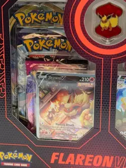 Pokemon TCG: Flareon VMAX Premium Collection Box New Sealed Box - Image 5