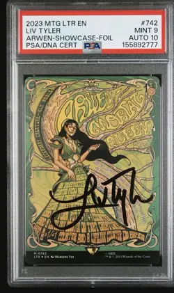 PSA 9 MAGIC-GATHERING LTR ARWEN, MORTAL QUEEN POSTER SHOWCASE-FOIL 742 - Image 1
